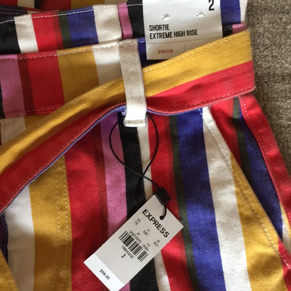 NWT EXPRESS SUPER HIGH WAISTED SHORTS - Picture 2 of 8